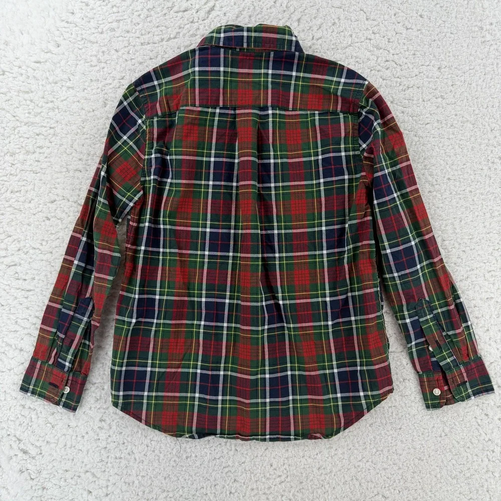 Ralph Lauren Shirt Kids 7 Multicolor‎ Plaid Long Sleeve Button Up Stretch Cotton